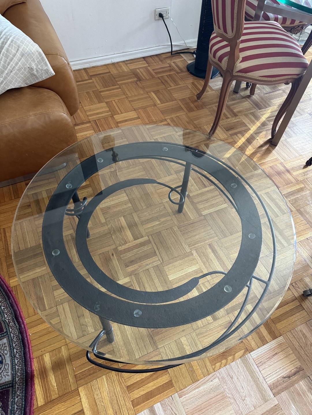 Glass and Metal Coffee Table - photo 2