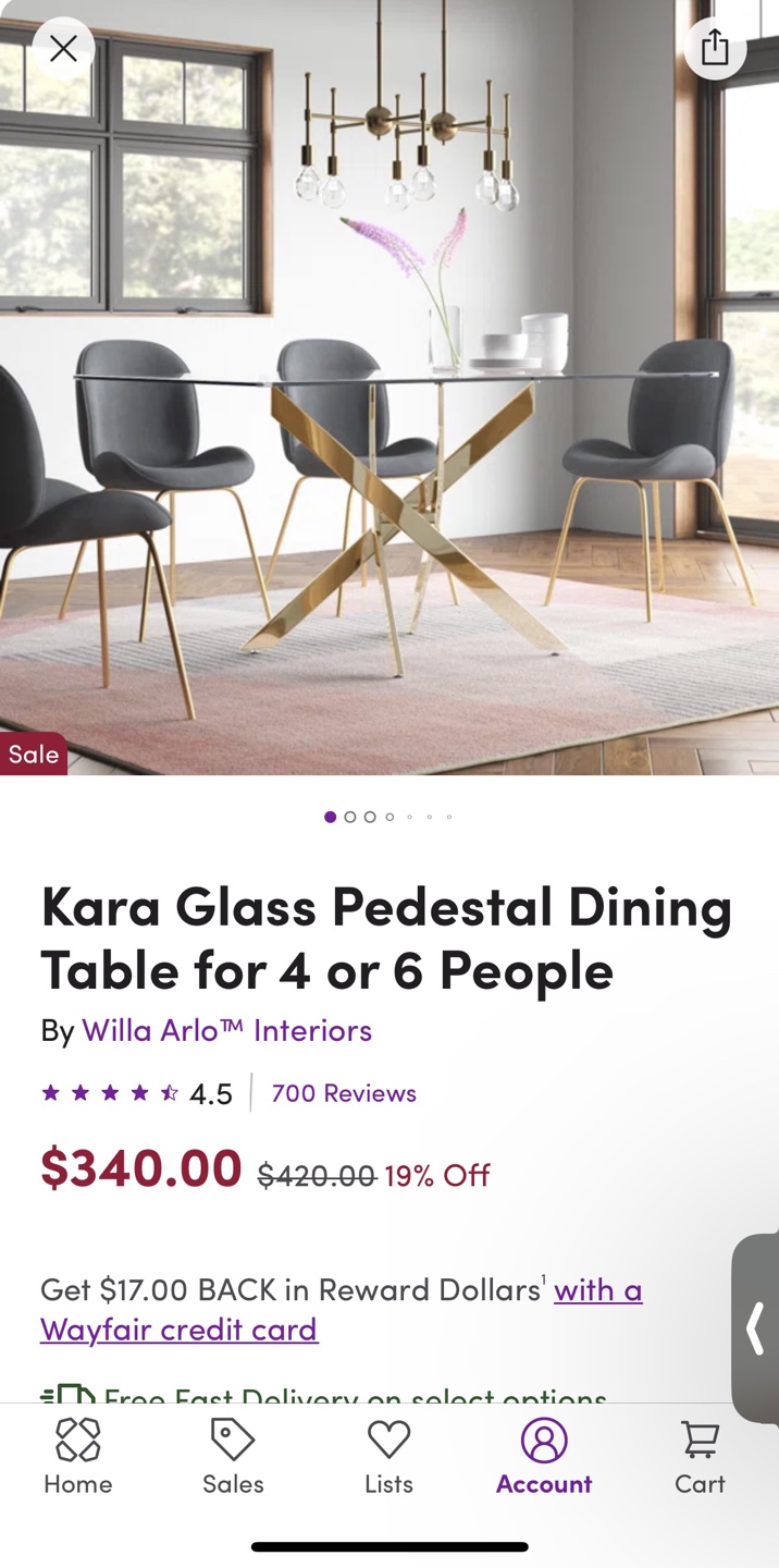 Glass Pedestal Dining Table - photo 2