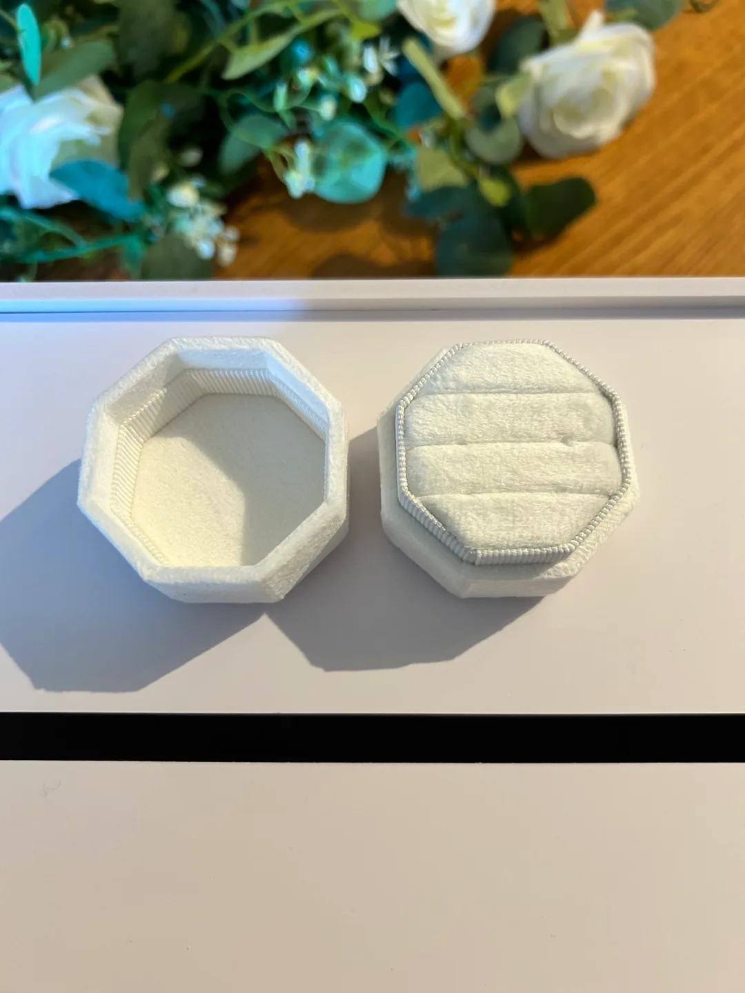 White Velvet Ring Case thumbnail