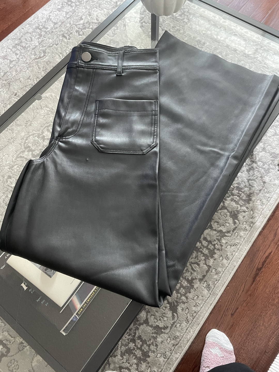 Zara Black Leather Pants - photo 2