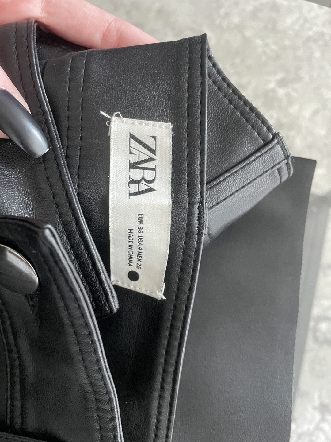 Zara Black Leather Pants - photo 3