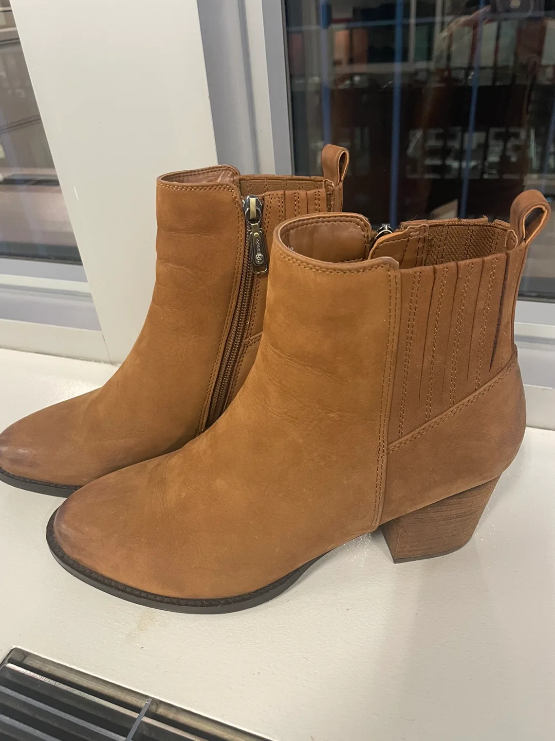 Women's Brown Ankle Boots - fits size 9 thumbnail