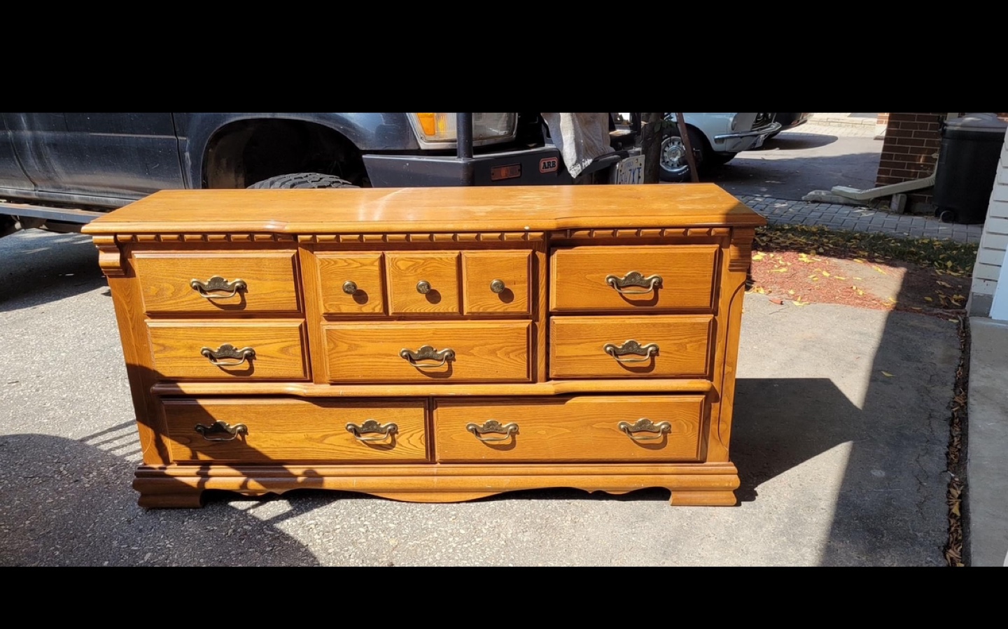 Wooden Dresser with 7 Drawers
