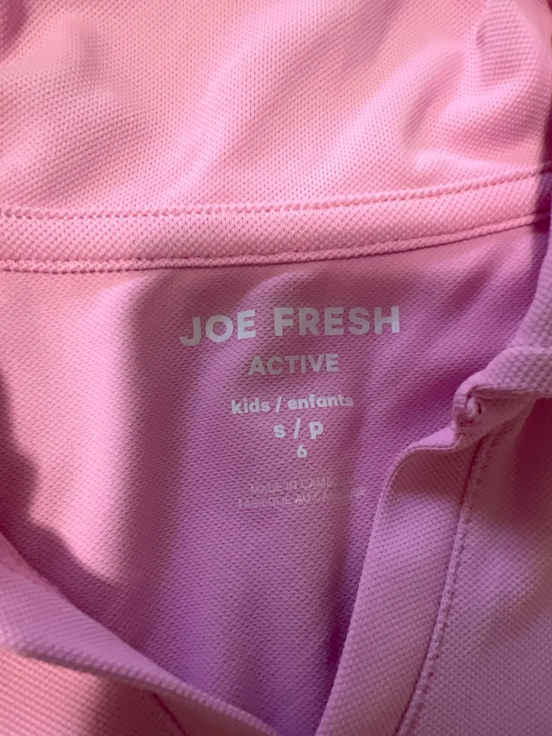 Joe Fresh Active Pink Sleeveless Shirt image indicator(2)
