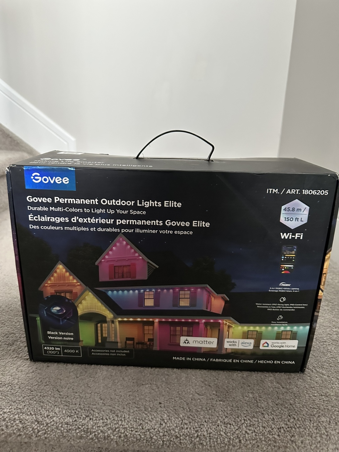 Govee Permanent Outdoor Lights Elite, 150 ft Black - photo 2