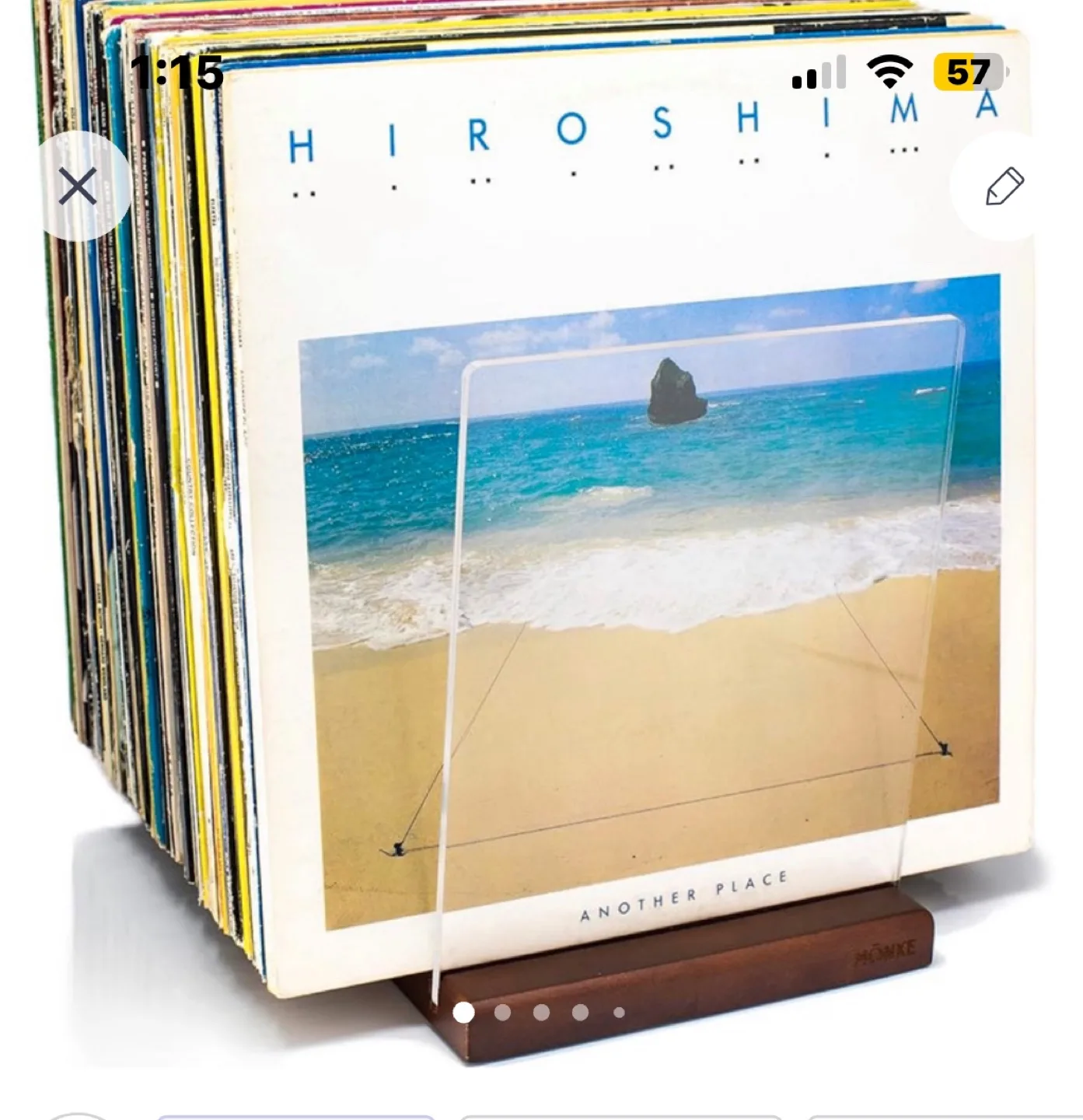 MÖNKE Premium Vinyl Record Storage, 60 LP Capacity