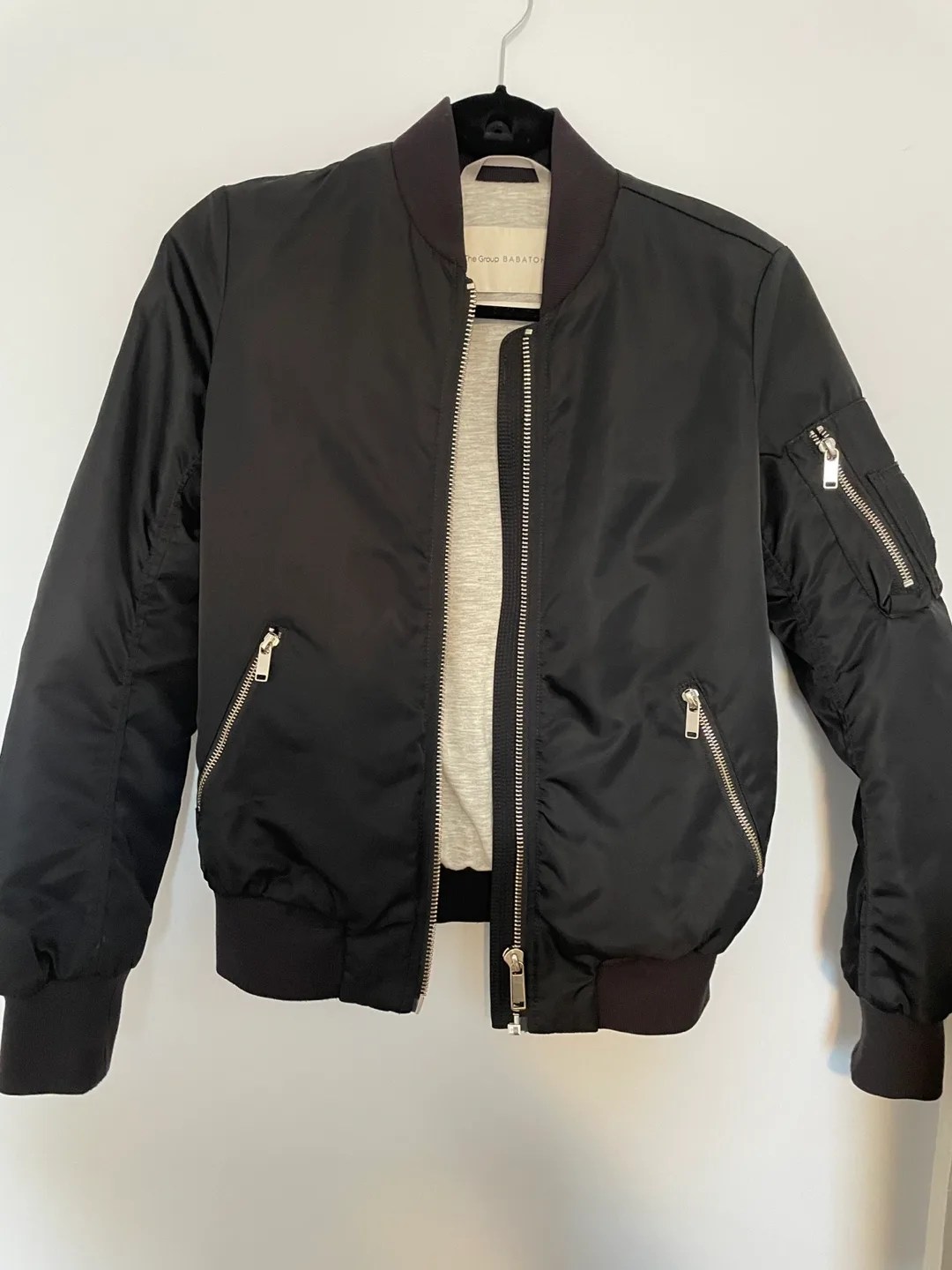 Final Price Drop ‼️ Aritzia Babaton Black Bomber Jacket image indicator(8)