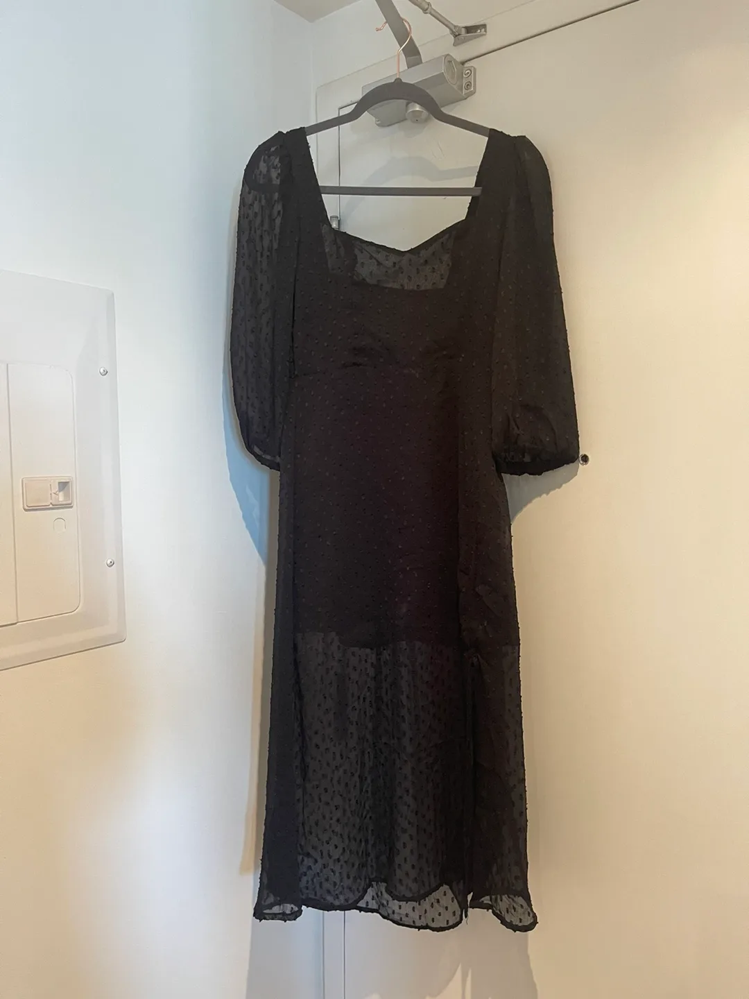 Stradivarius Black Midi Dress thumbnail