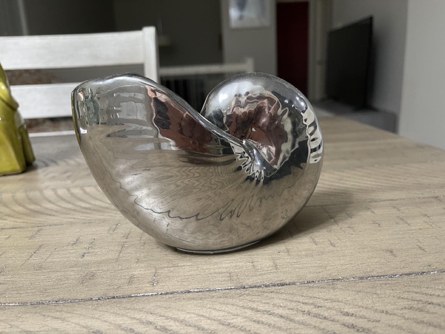 Silver Seashell Vase