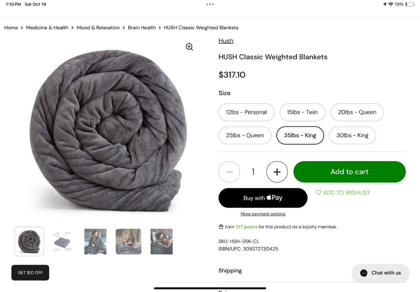 Hush Weighted Blanket King Size - photo 5