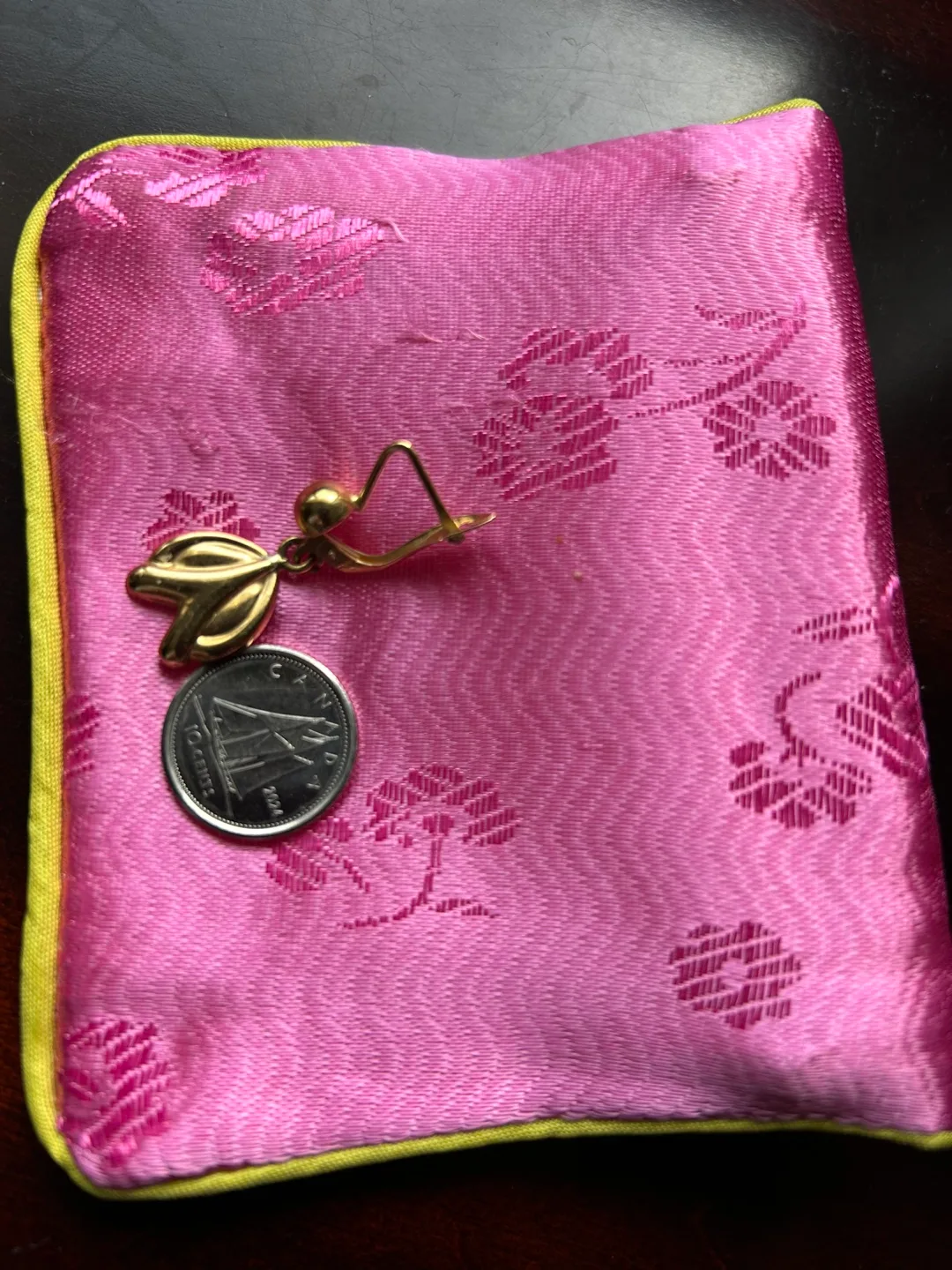 VintageGold Flower Drop Earrings image indicator(3)