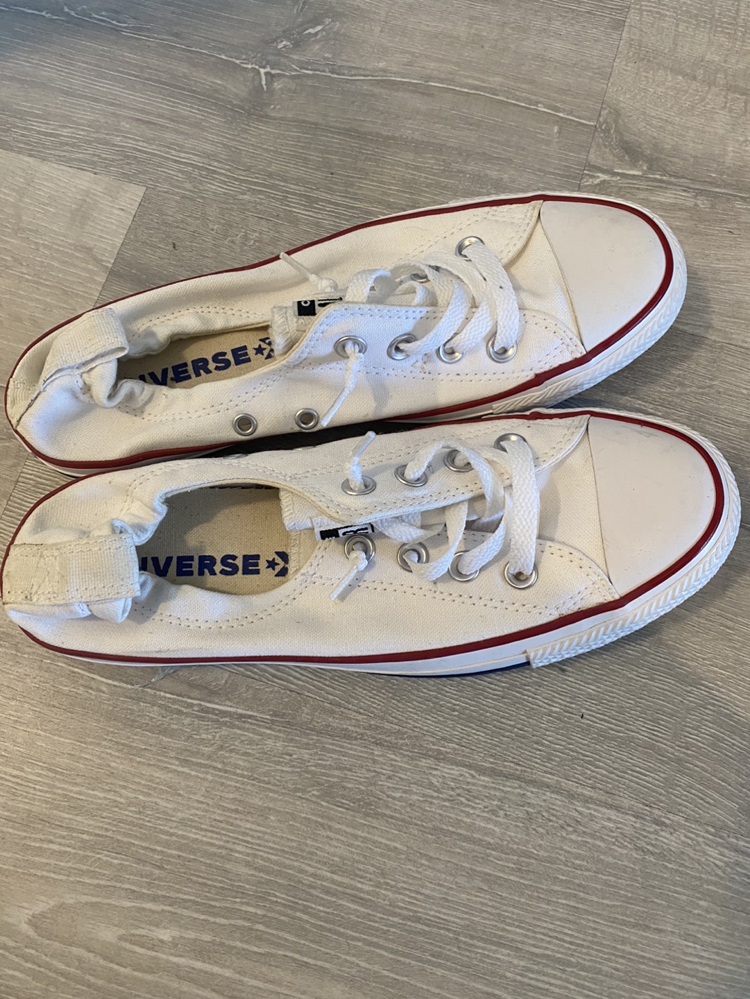 Converse White Slip-On Sneakers