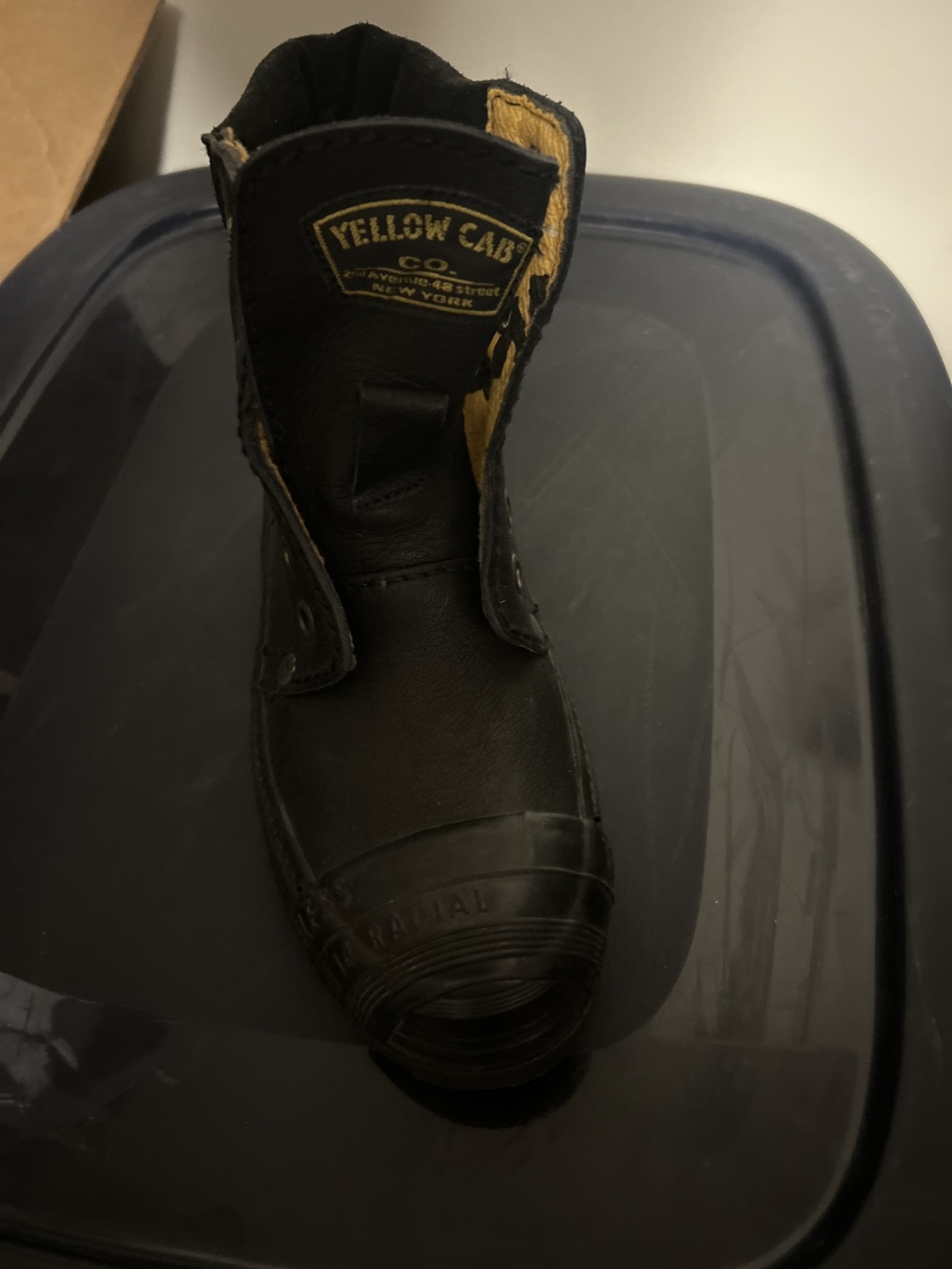 Yellow Cab Men's Black Leather Boots