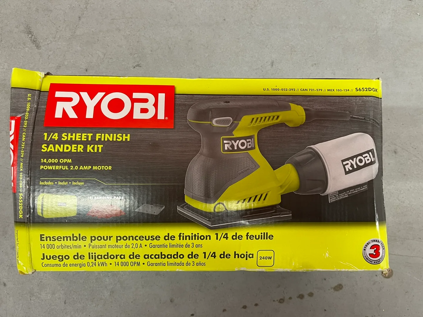 Ryobi 1/4 Sheet Finish Sander Kit thumbnail