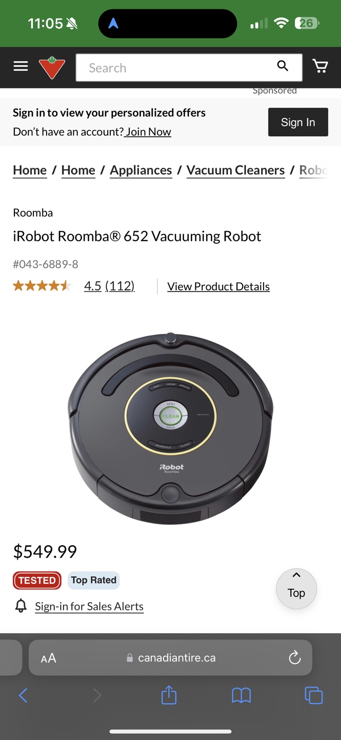 iRobot Roomba 652 Vacuuming Robot - photo 2