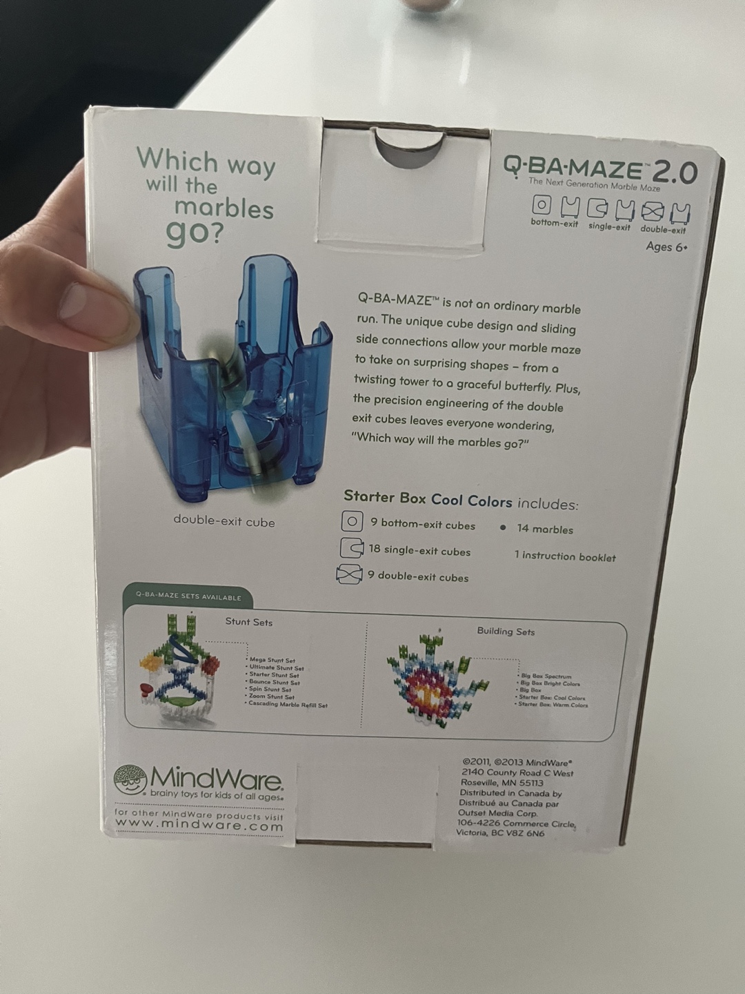 Q-BA-MAZE 2.0 Starter Box Cool Colors Marble Run - photo 3
