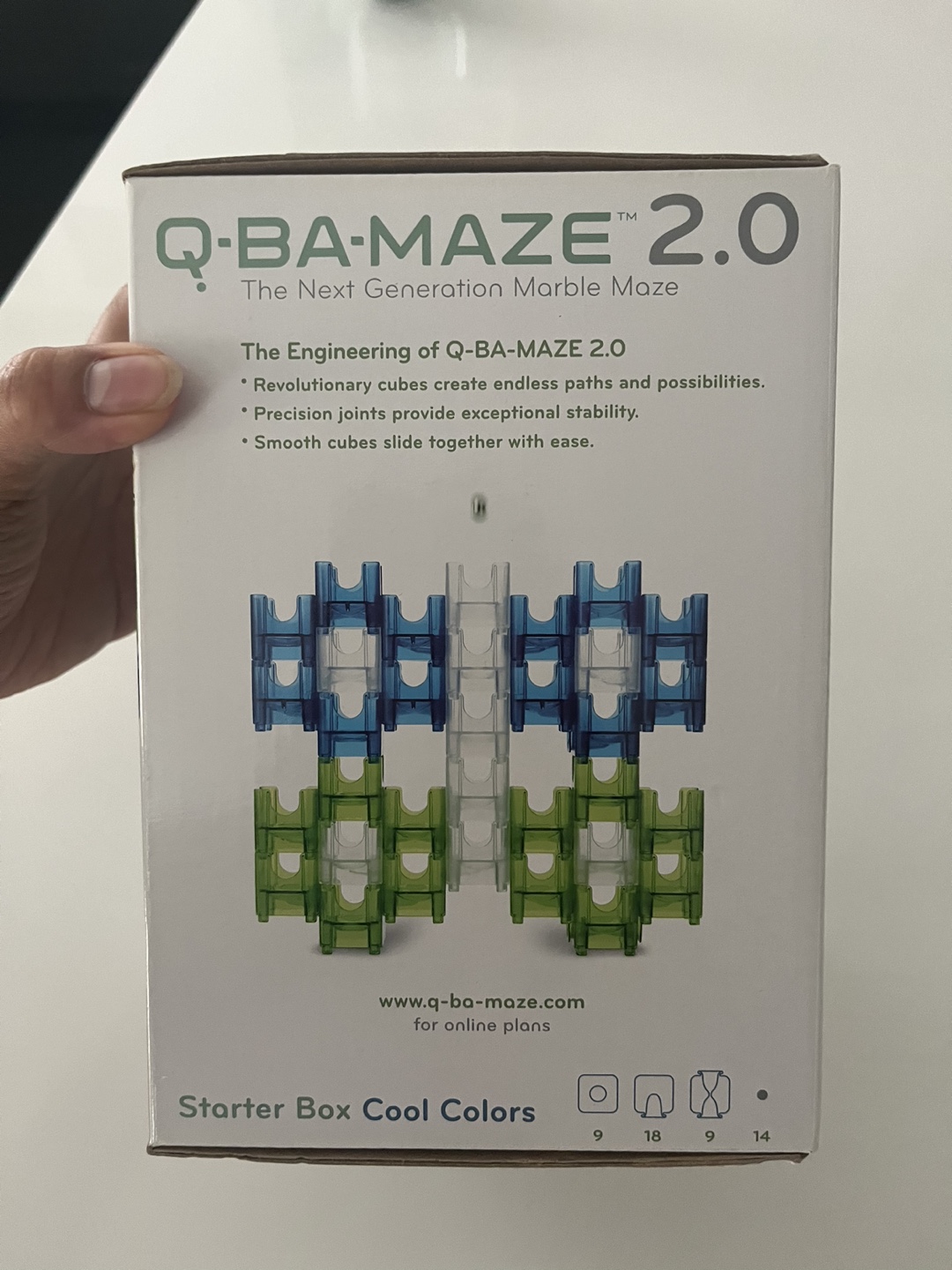 Q-BA-MAZE 2.0 Starter Box Cool Colors Marble Run - photo 2