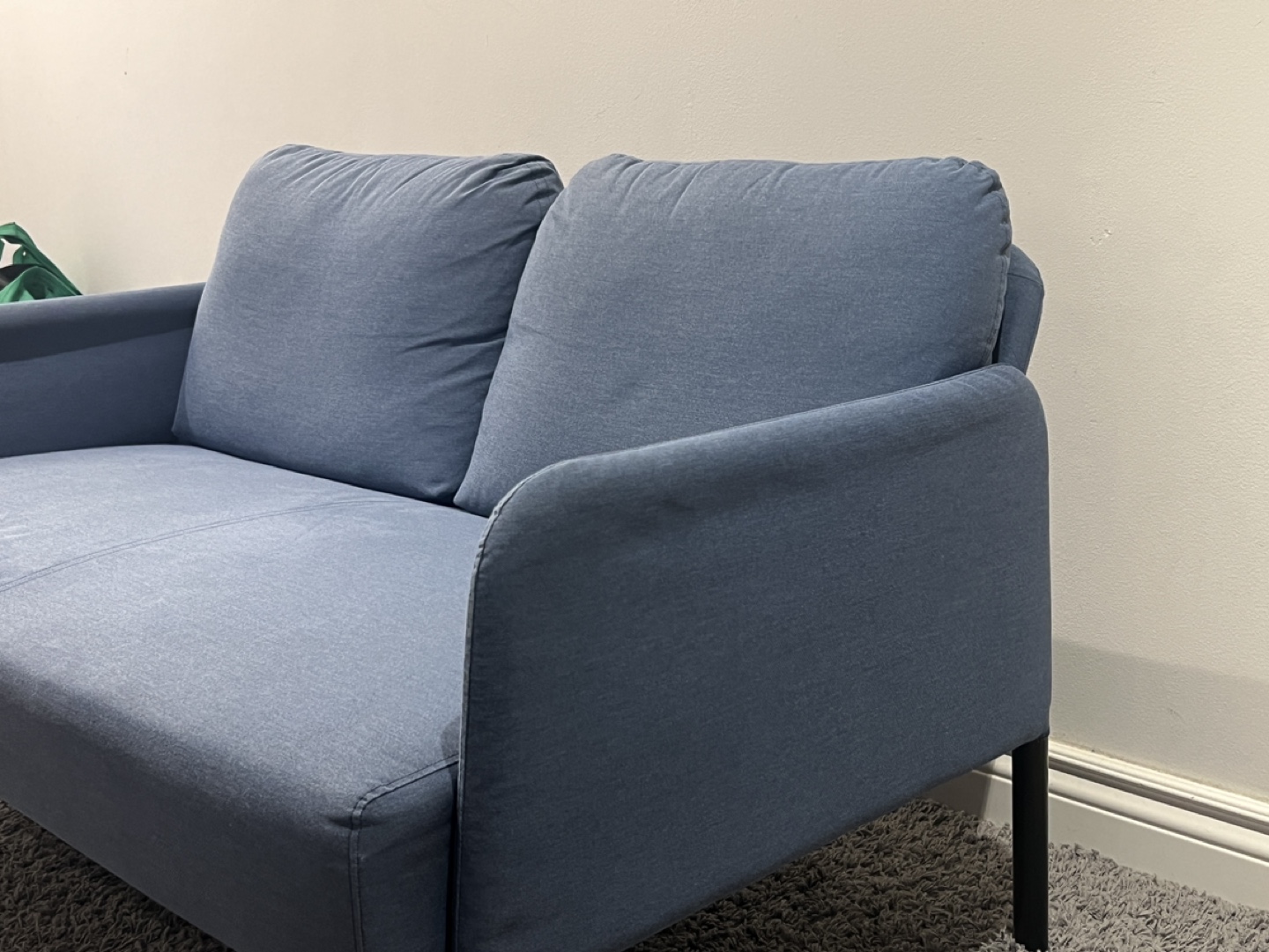Blue loveseat couch - photo 2