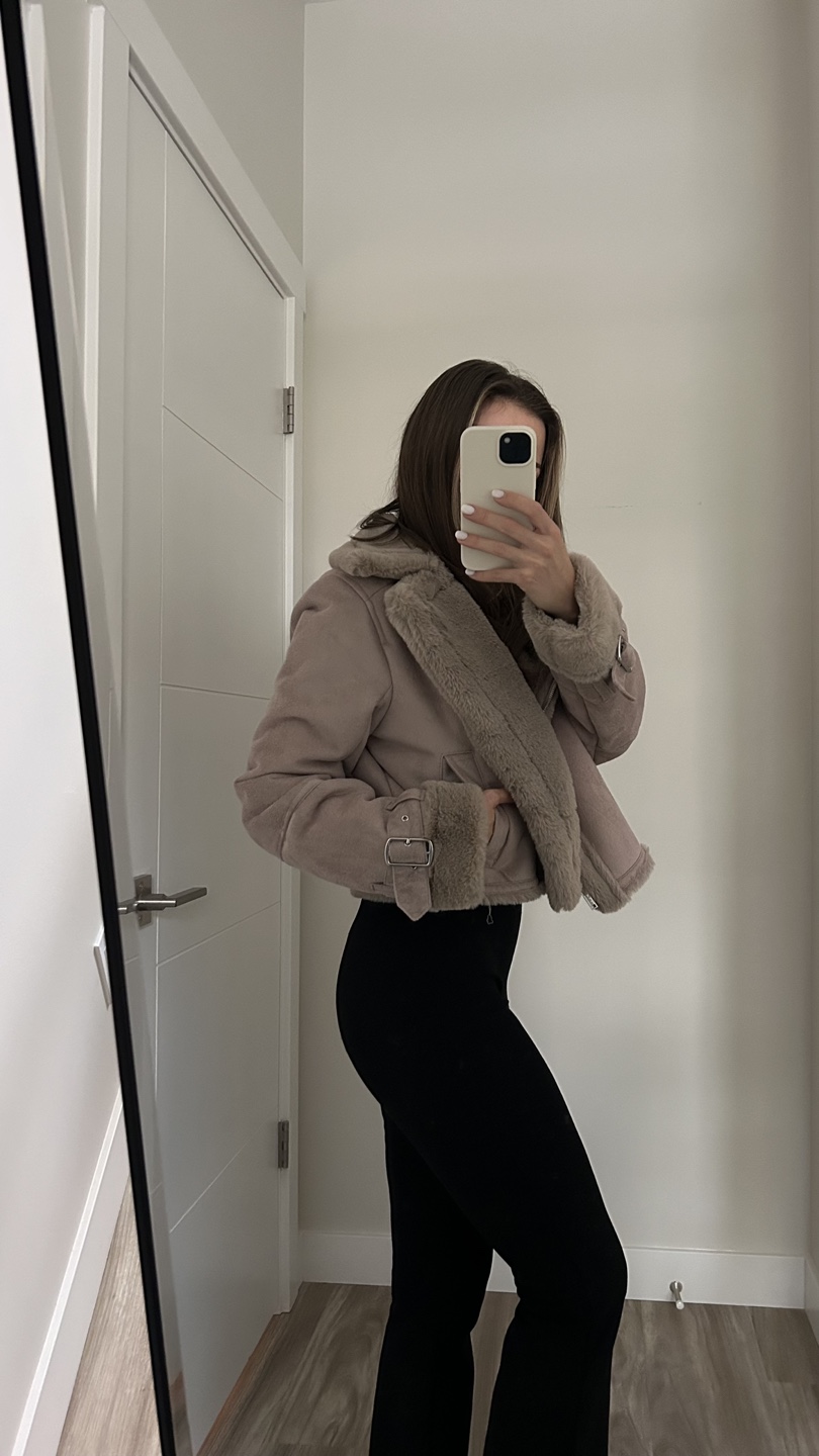 Hollister Faux Fur Aviator Jacket