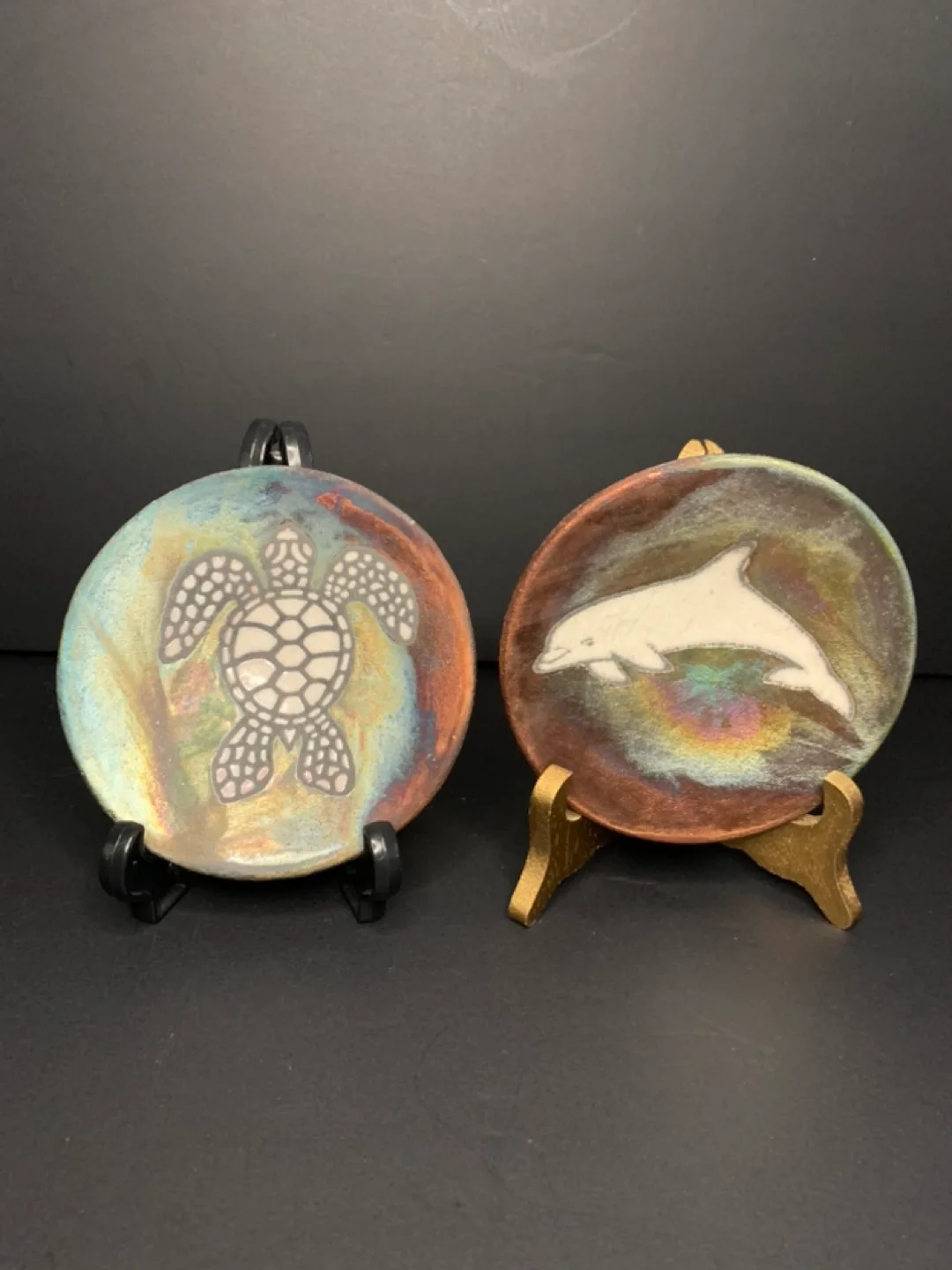 Signed J Diller Raku Decor Plate ($15 each) thumbnail
