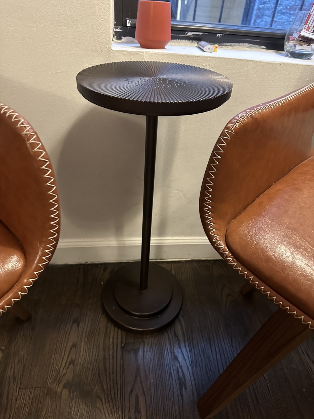 Set of 2 Mid Century Modern Dark Brown Cocktail/Side Table