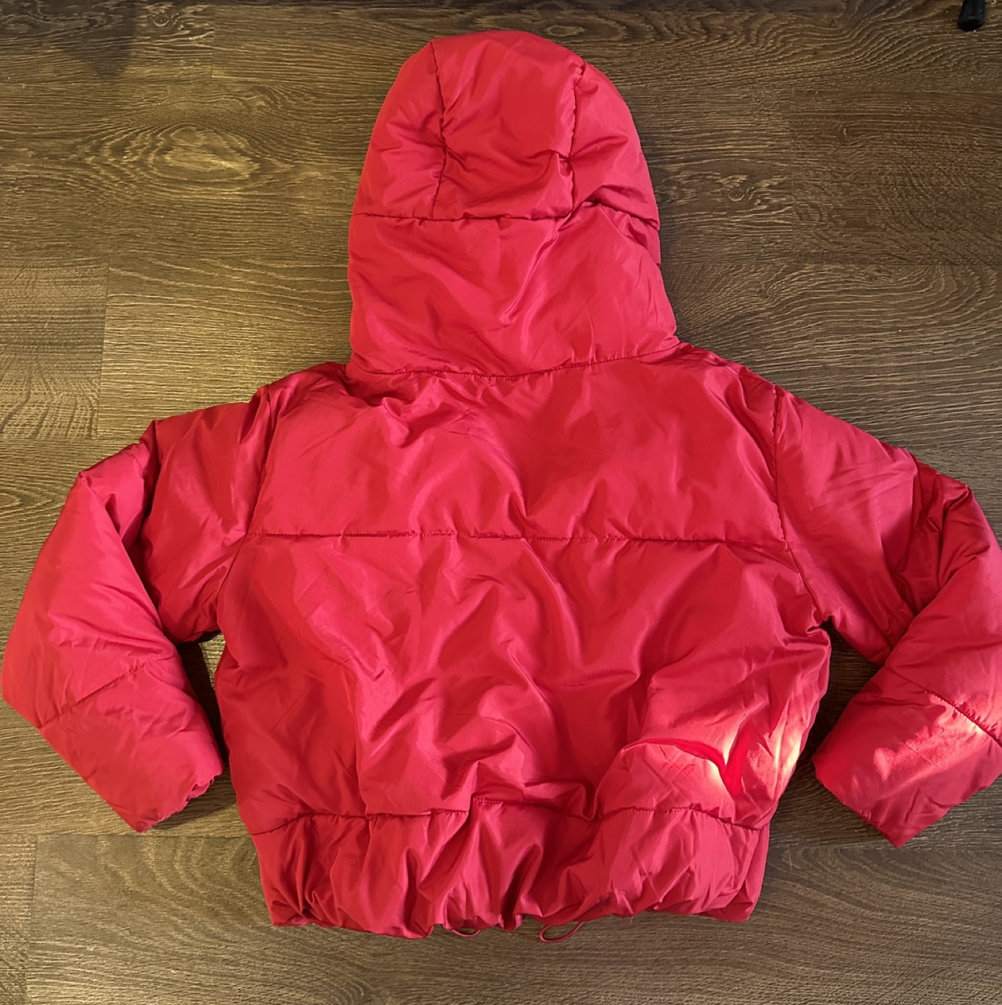 Zara Red Puffer Cropped Jacket - Size S - photo 4