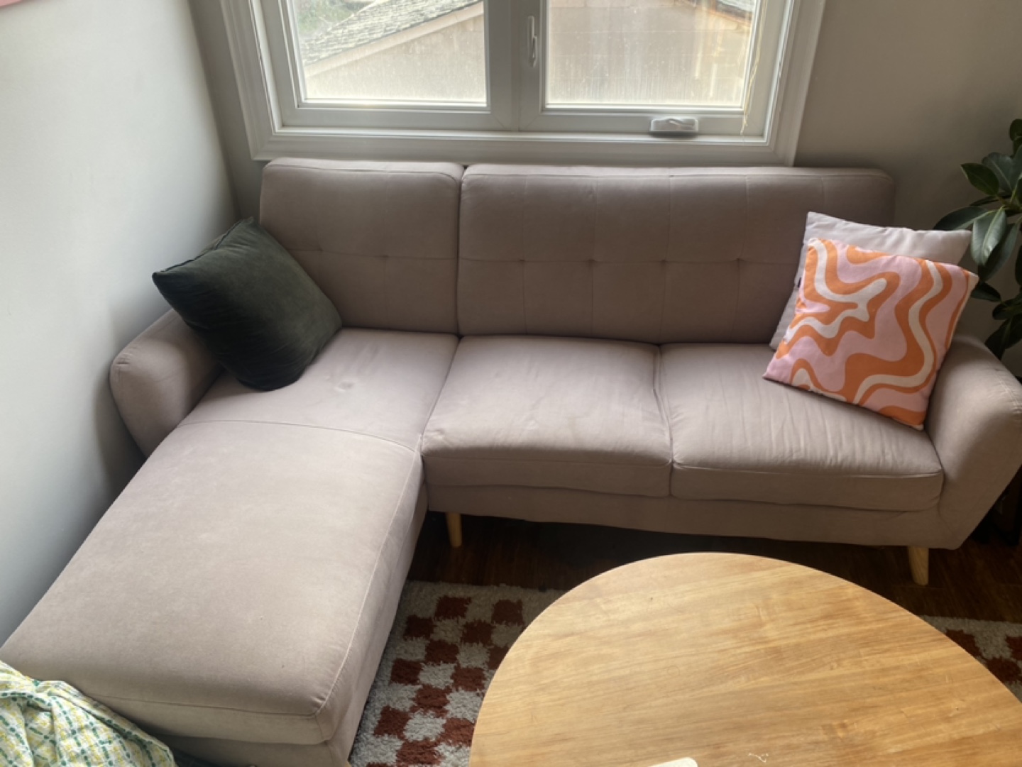 Pale Pink Sectional Sofa