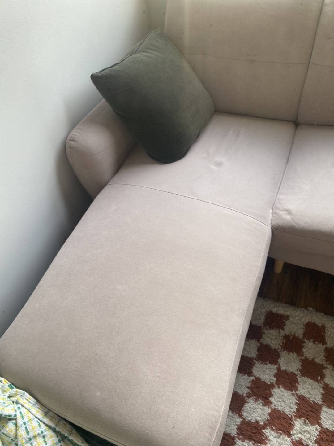 Pale Pink Sectional Sofa - photo 3