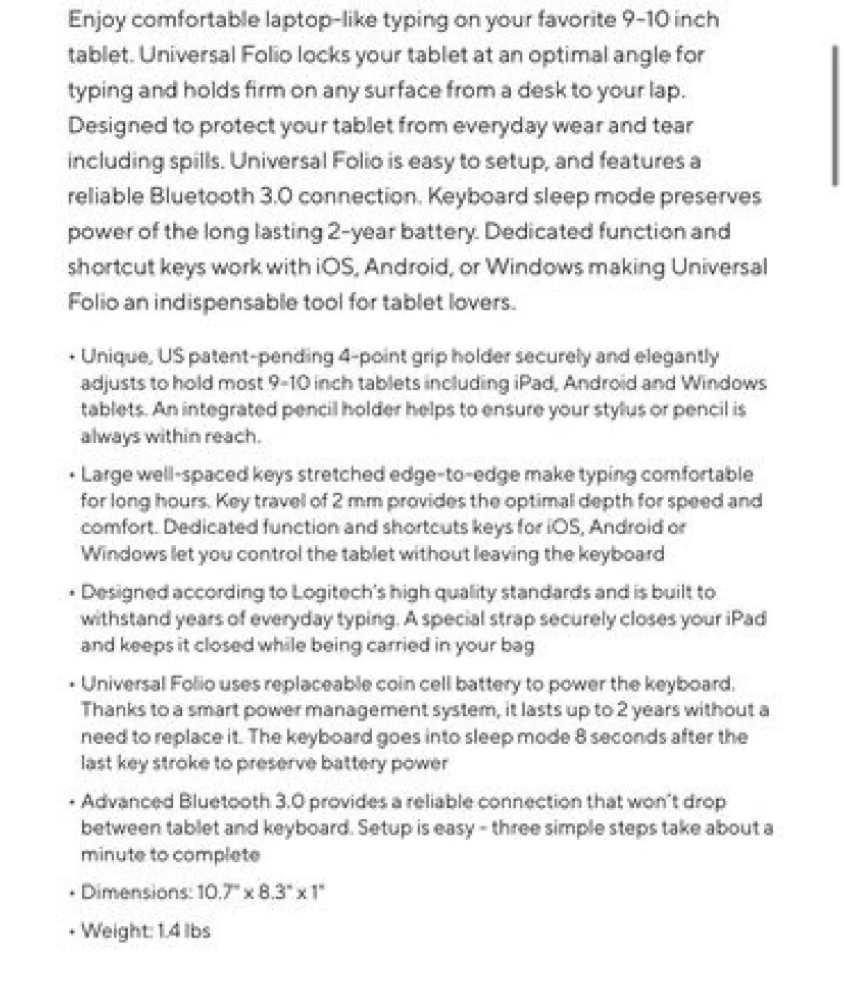 Logi Universal Folio Keyboard Case 🧡 image indicator(2)