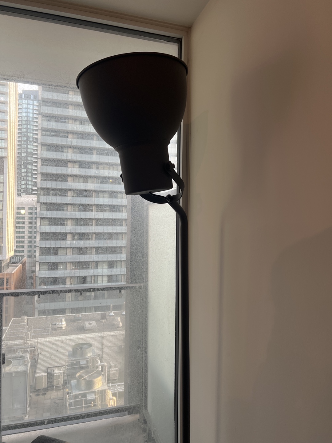 IKEA Hektar black floor lamp