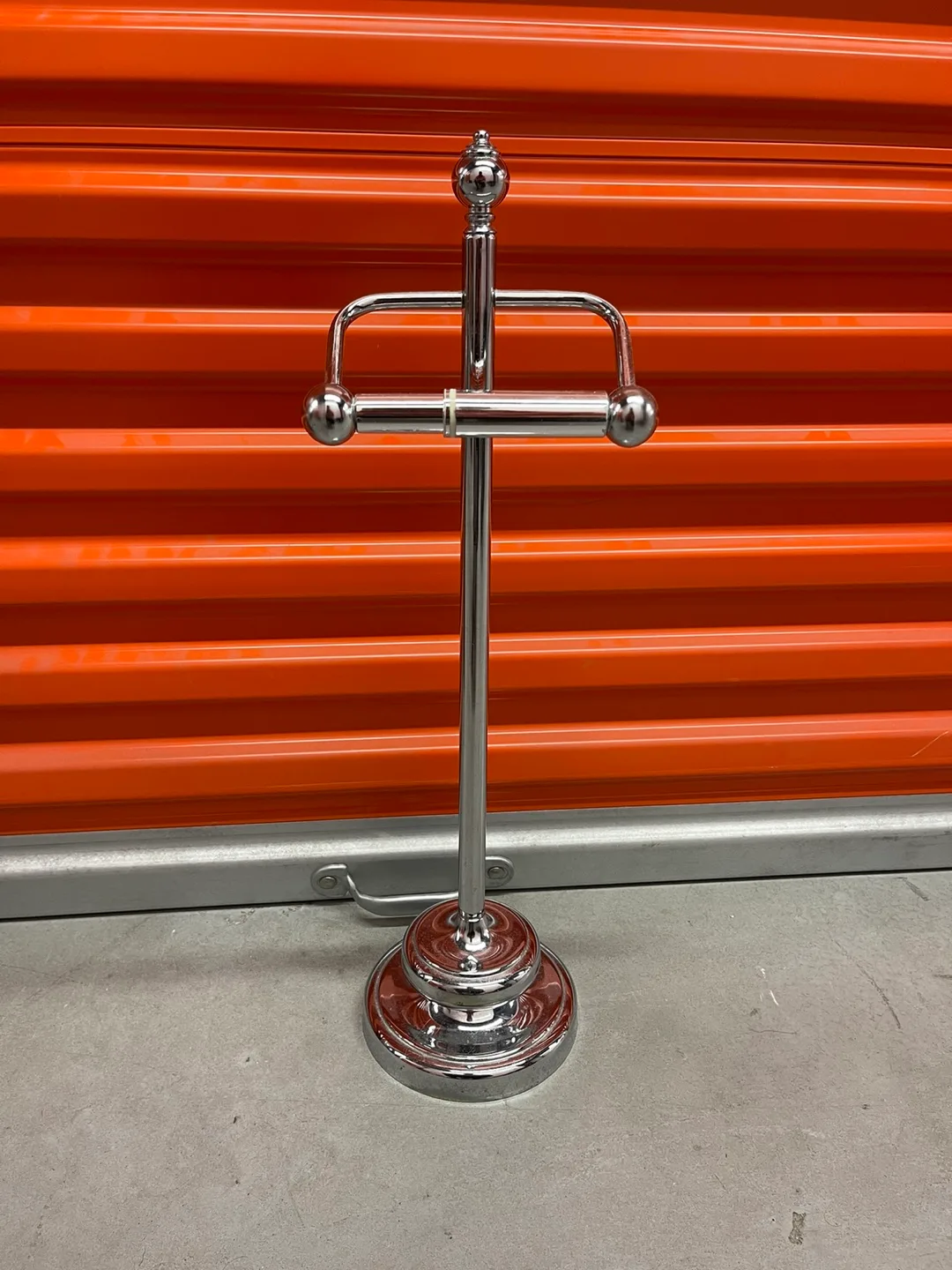 Chrome Toilet Paper Holder Stand thumbnail