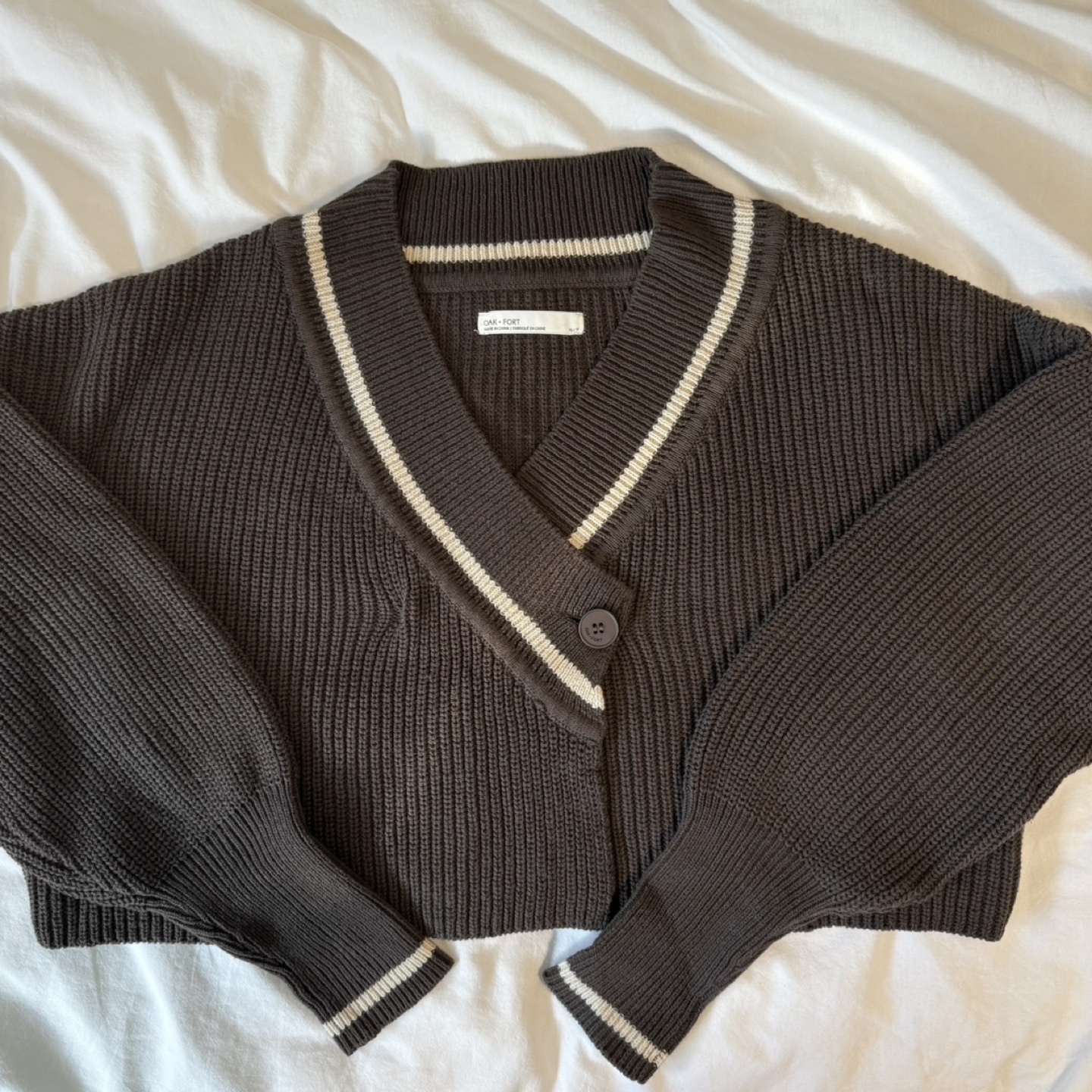 Women's Oak&Fort Cropped Knit - Brown