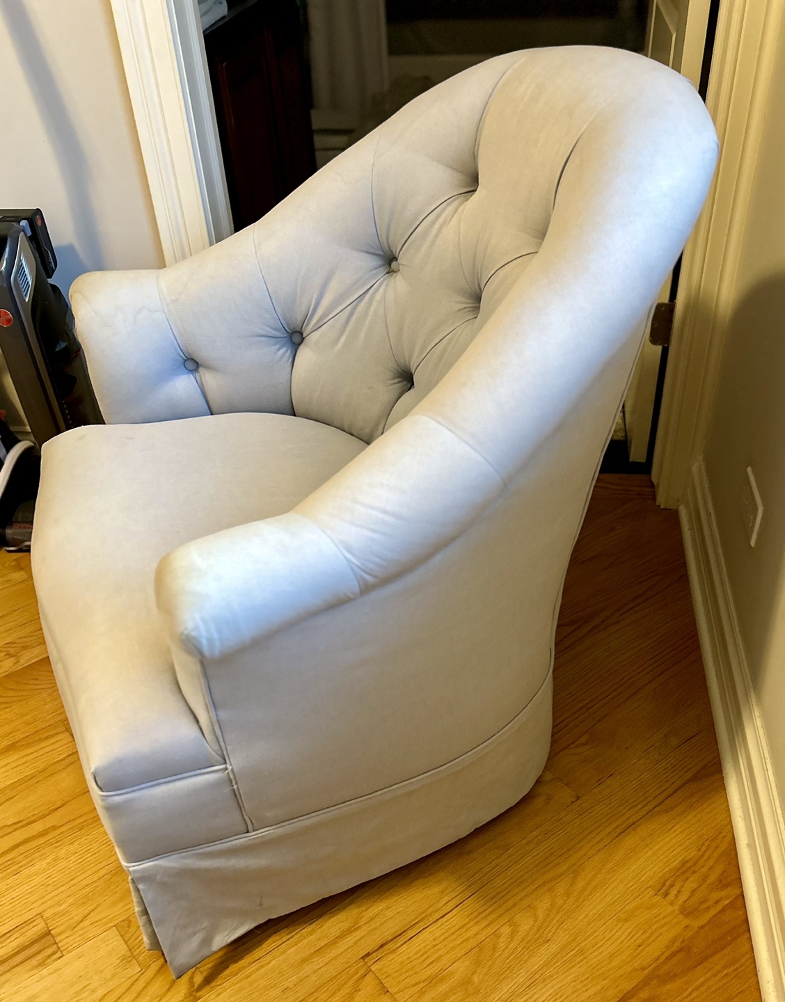 Light Gray Upholstered Armchair - photo 2