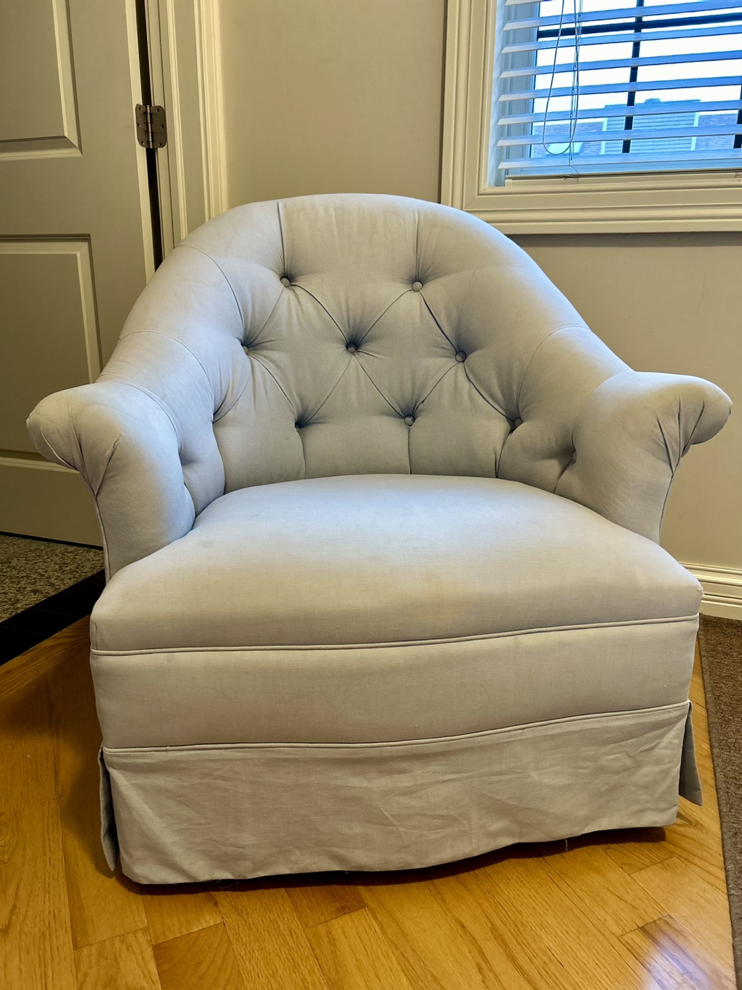 Light Gray Upholstered Armchair