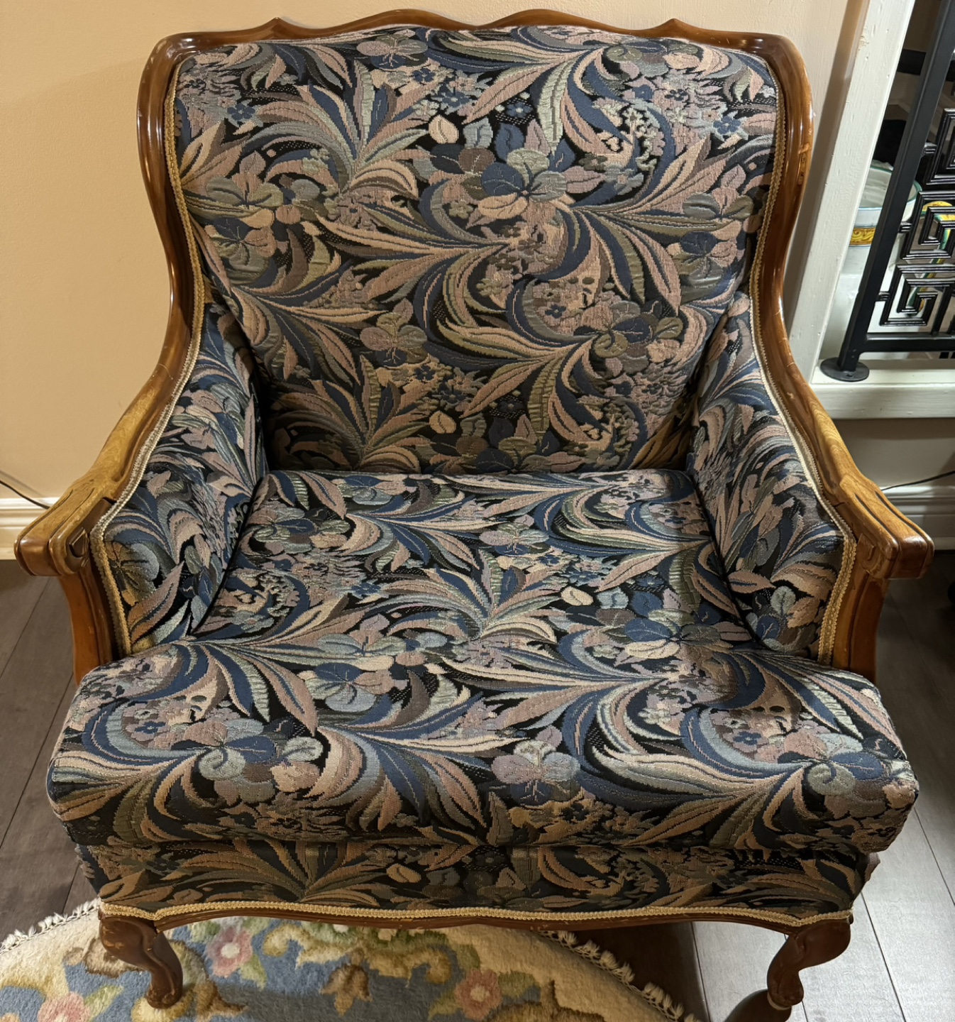 Vintage Floral Armchair and Loveseat Set