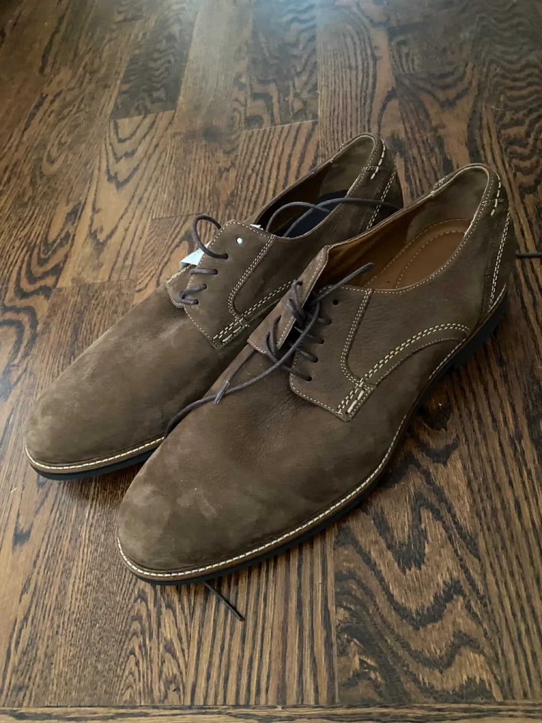 Johnston & Murphy Men's Brown Suede Lace Up Shoes image indicator(2)