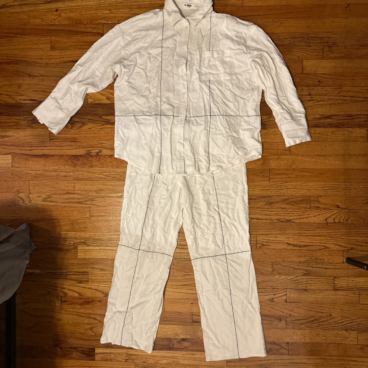 4th & Reckless White Button Up & Pants Set thumbnail