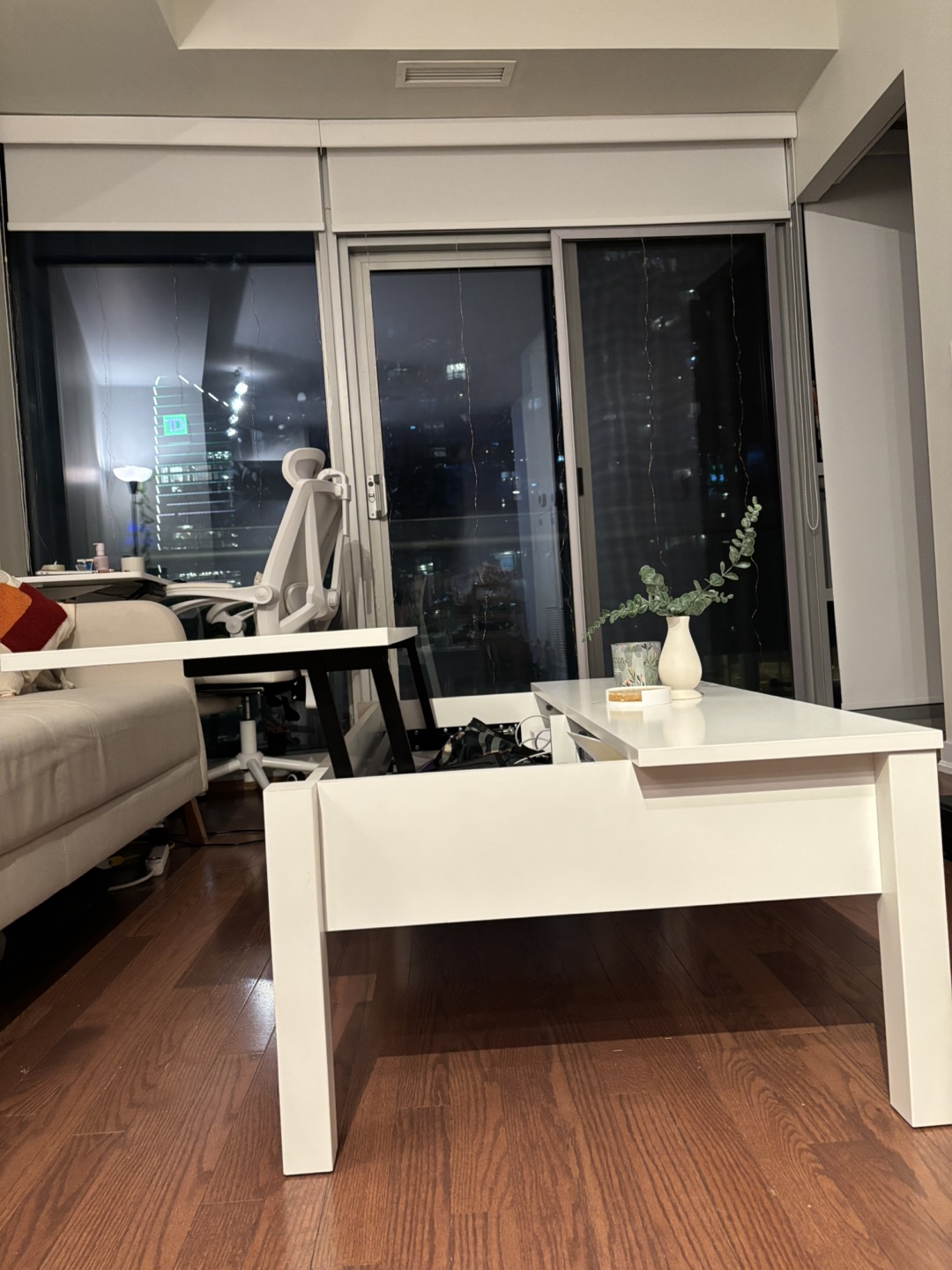 White Lift Top Coffee Table - photo 2