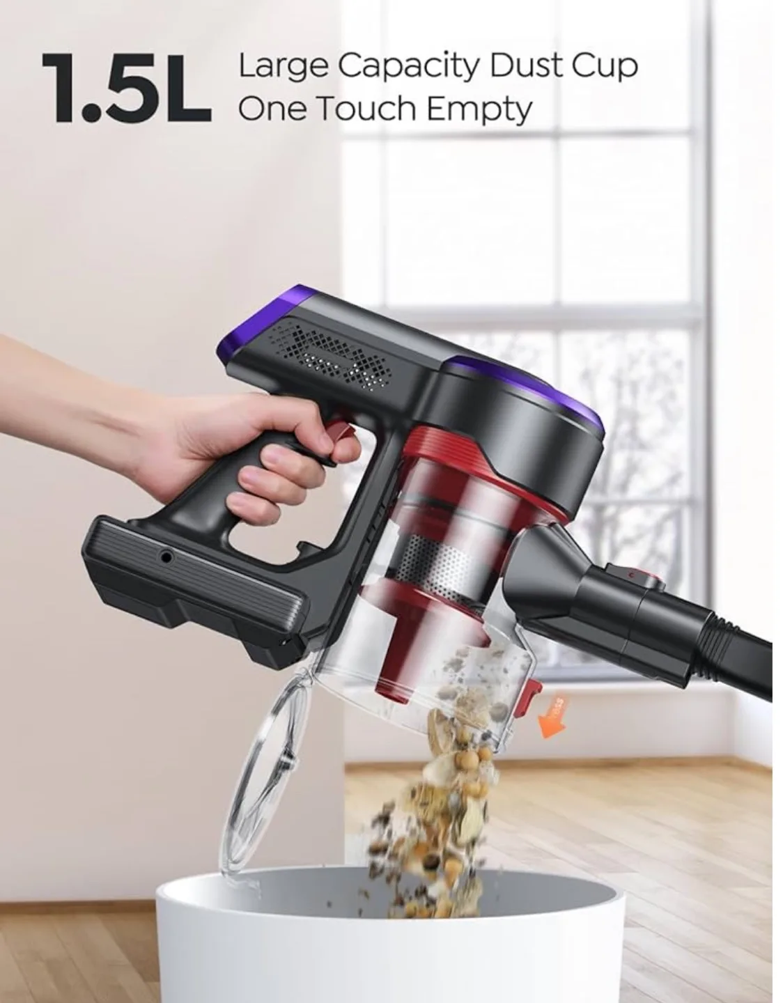 BUTURE Cordless Stick Vacuum Cleaner image indicator(6)