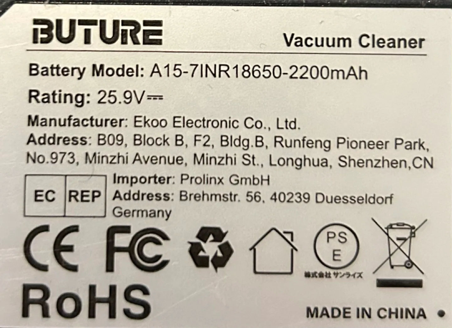 BUTURE Cordless Stick Vacuum Cleaner image indicator(7)