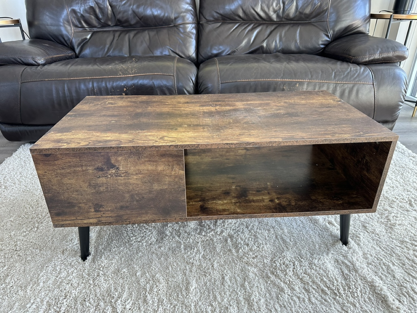 Wooden Coffee Table with Shelf