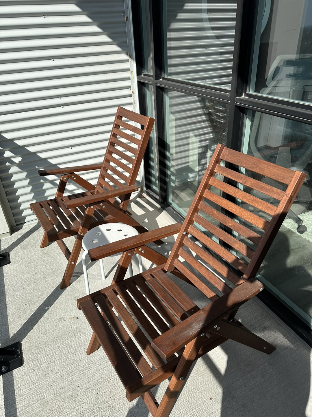 Two Patio Chairs and side table
