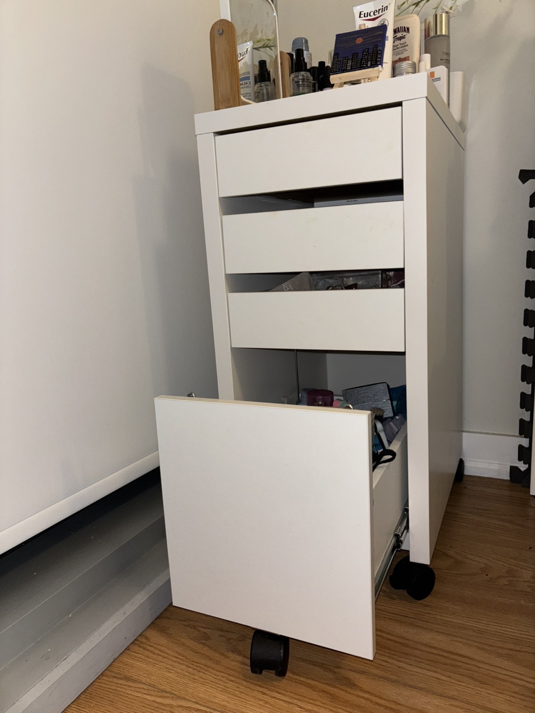 White Rolling Storage Unit - photo 3