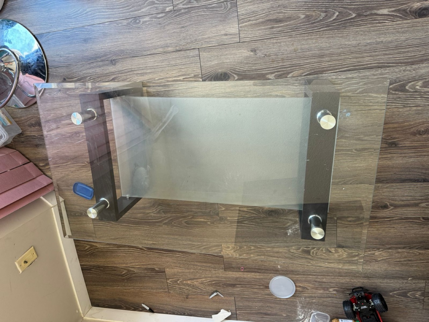 Glass Coffee Table with Shelf - photo 2