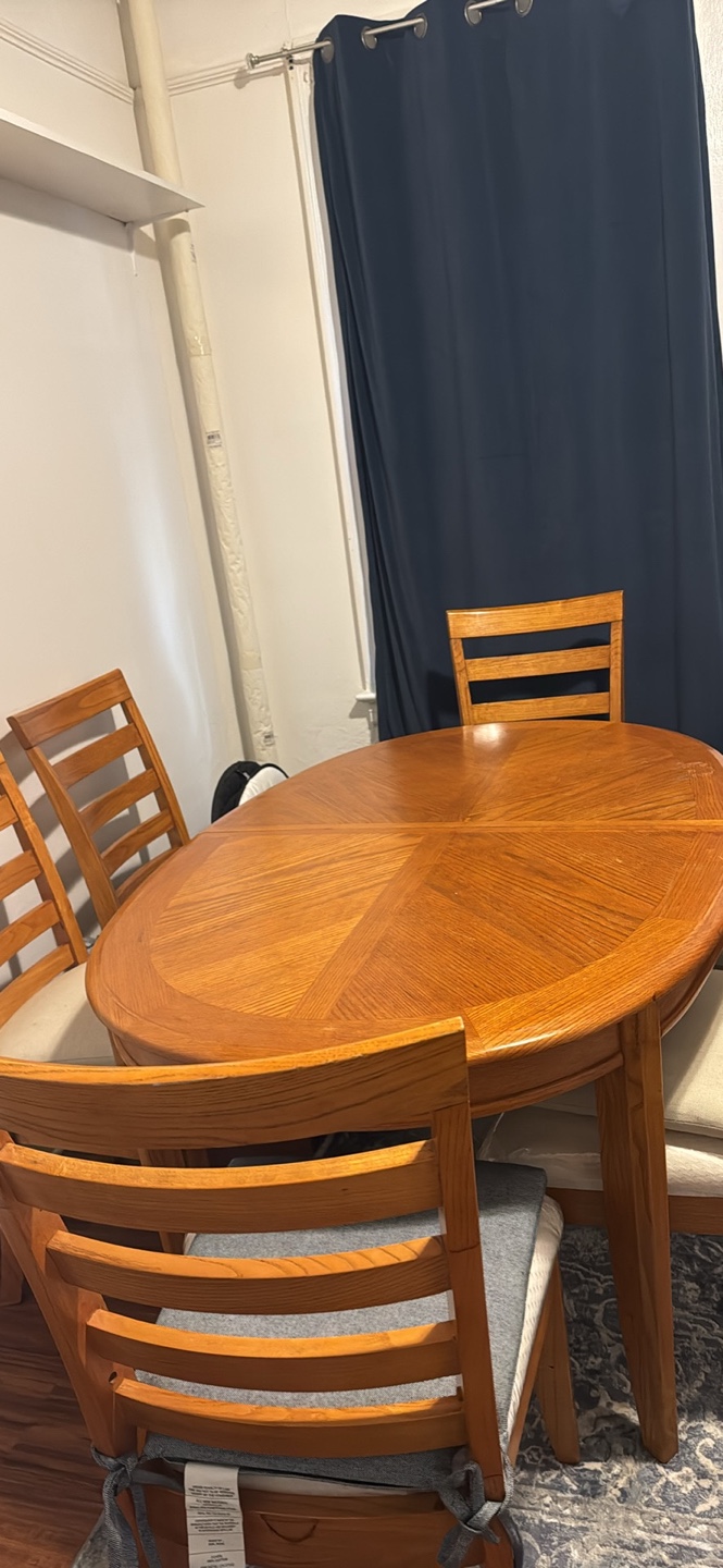 Round Wooden Dining Table Set