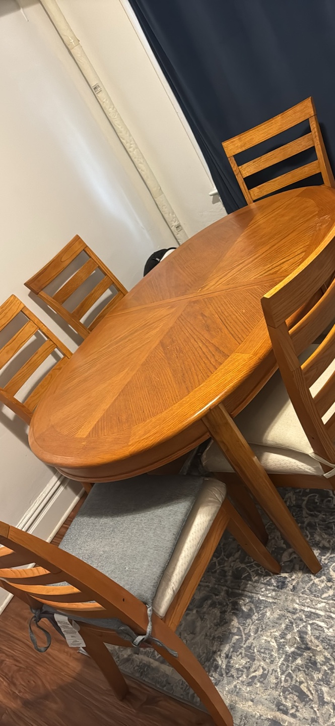 Round Wooden Dining Table Set - photo 5
