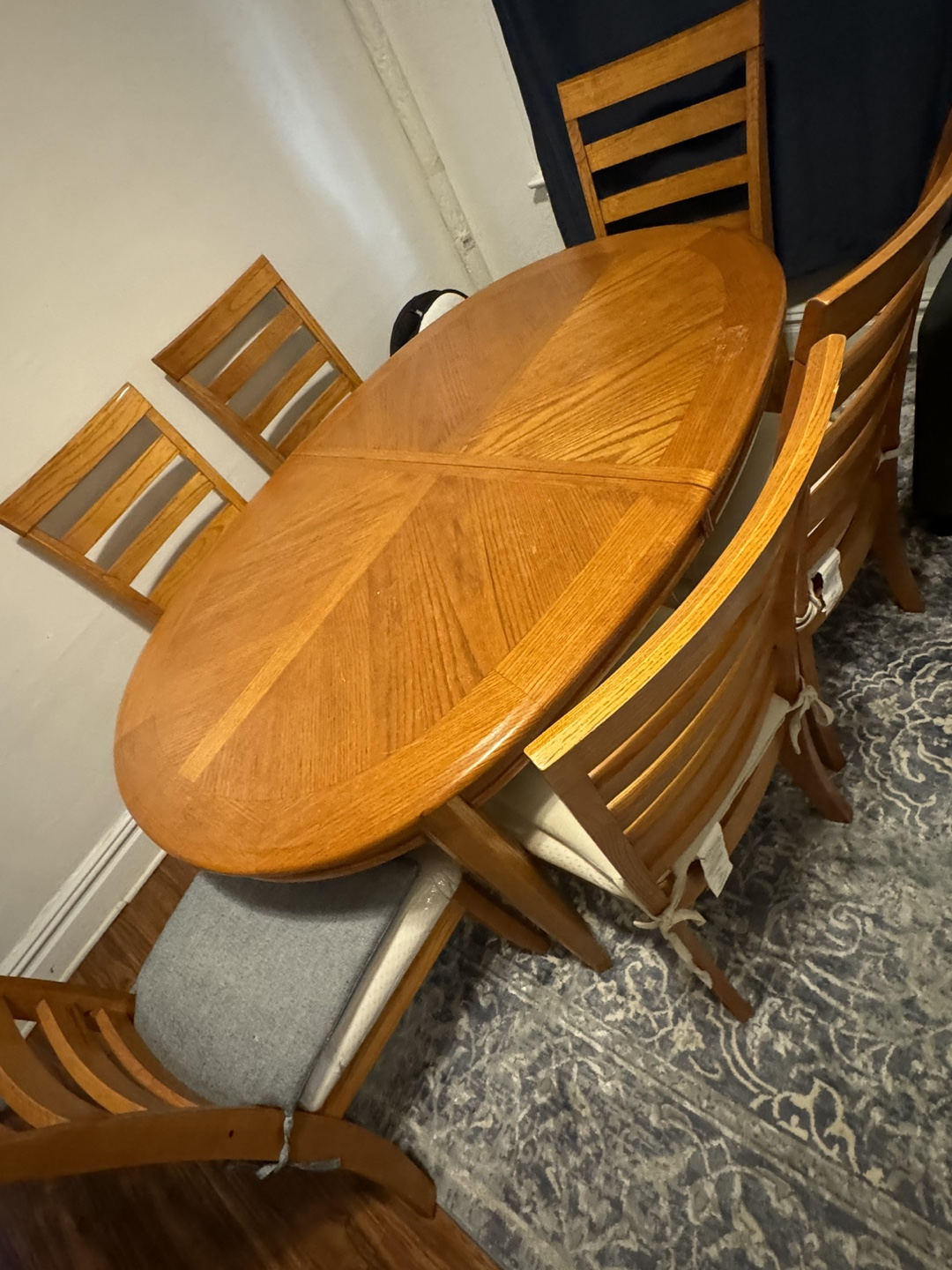Round Wooden Dining Table Set - photo 4