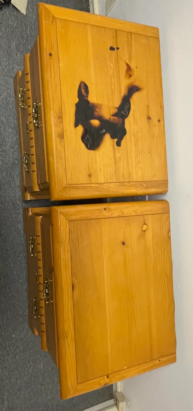 Pair of Vintage Wooden Nightstands image indicator(2)