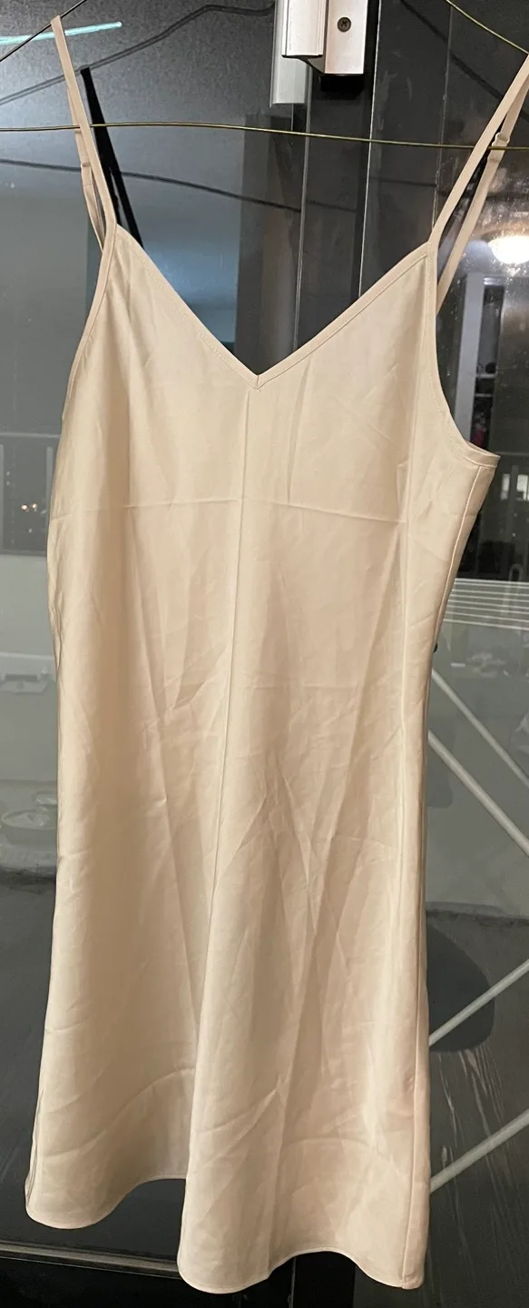 XS Beige satin-ish camisole dress thumbnail