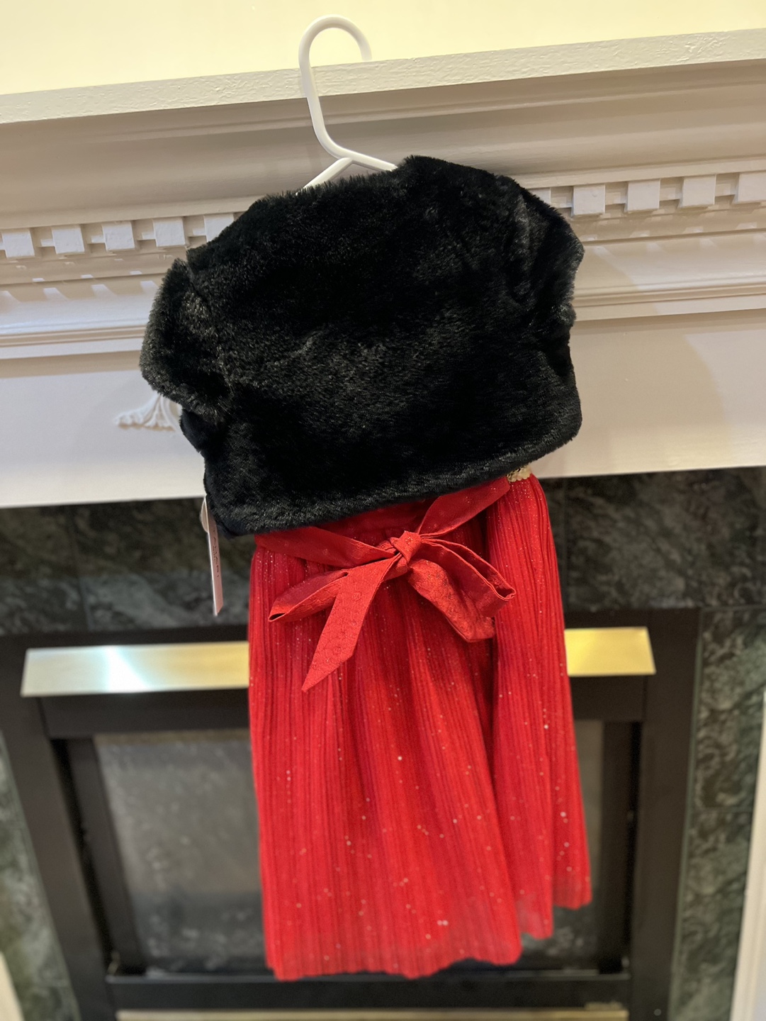 Red Dress with Fur Bolero kids 6X Tahari brand - photo 3